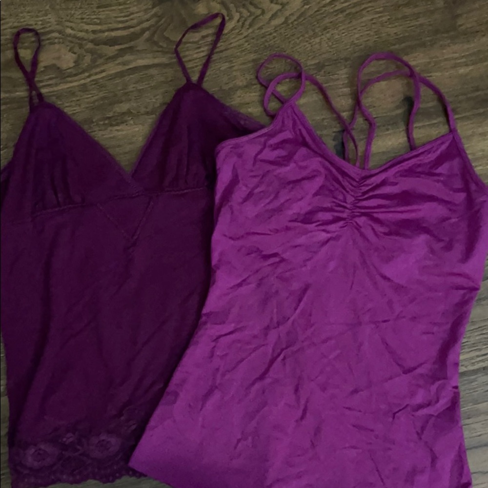 Two purple fancy tank tops